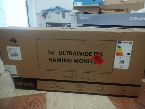Z-Edge 34" Curved Gaming Monitor, WQHD 1440P 165Hz 144Hz PC Monitor, MPRT 1ms, 21:9 Aspect Ratio, 1500R, 16.7M Colors, 3000:1 Contrast, UG34 Frameless Bezel, 2X DP 1.4 Ports and 2X HDMI 2.0 Port