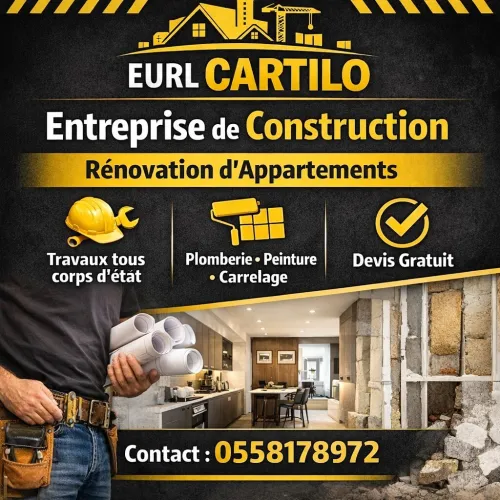 Travaux de construction et rénovation intérieure