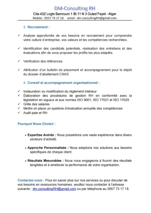 Consultant RH - Paie - recrutement - Social