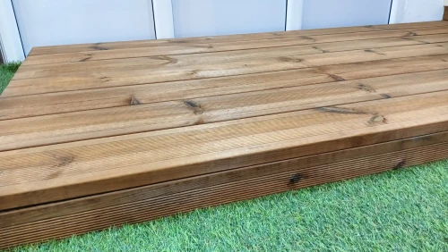 Lames terrasse en bois traité Pin du Nord