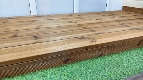 Lames terrasse en bois traité Pin du Nord