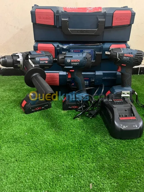 Kit Bosch Professional 18V _ 3 machines + batteries + chargeur