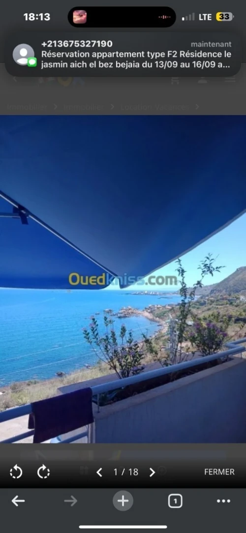 Location vacances Appartement F02 Béjaïa Bejaia