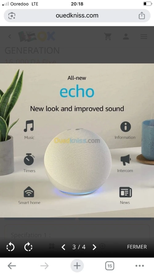 Echo dot 5 original état 10/10
