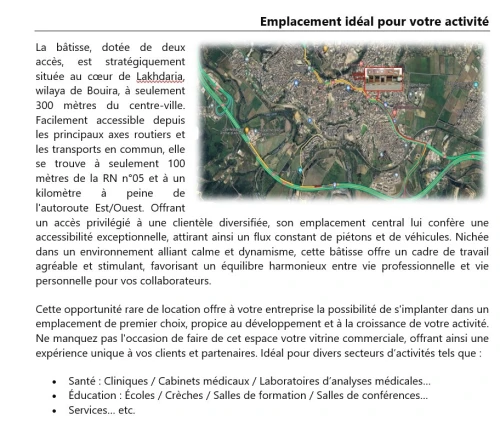 Location Local Bouira Lakhdaria