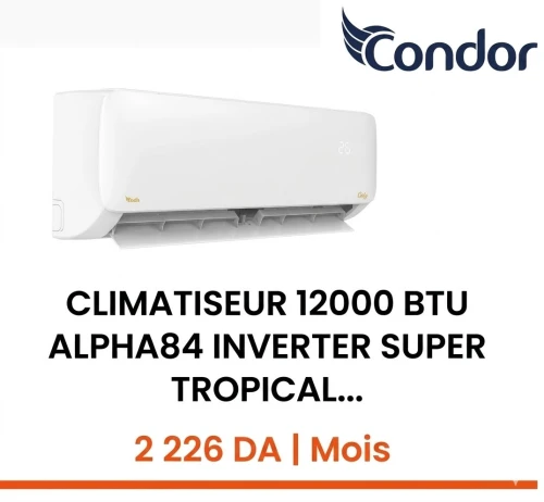 CLIMATISEUR 12000 BTU  ALPHA84 INVERTER SUPER TROPICAL CONDOR