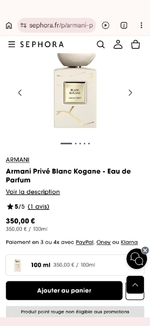 Armani Privé Blanc kogane