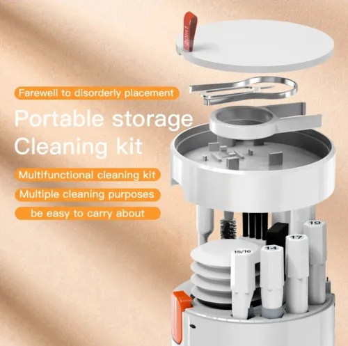 20 en 1 Ensemble D'outils de Nettoyage pour Appareil Photo/Casque/Téléphone Portable/Airpods/Clavier