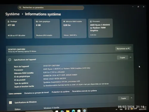 HP Victus 15-fb2082wm Ryzen 5, RTX 4050, 15.6" FHD 144Hz, 8GB/512GB