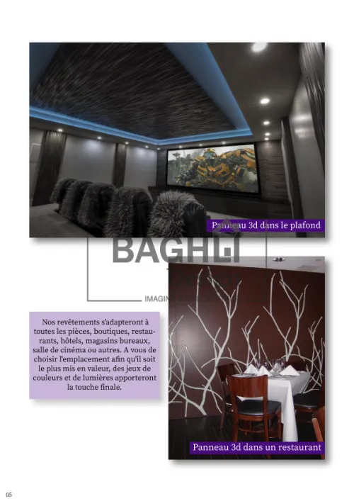 Exclusiviter unique a nos client revêtement decoratifs 3D
