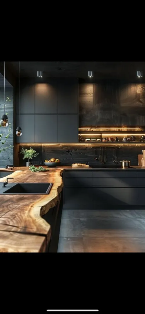 Cuisine de haut gamme bois