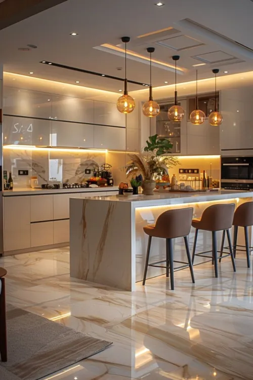 Cuisine moderne équipée High Gloss