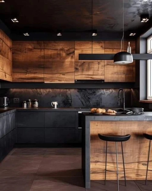Cuisine de haut gamme bois