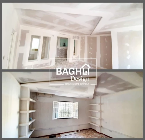 Travaux BA13/Éclairage/Peinture/Meuble