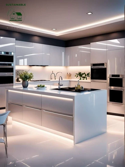 Cuisine moderne équipée High Gloss