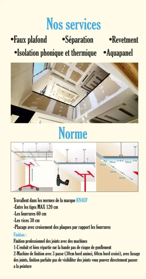 Service d'aménagement et décoration BA13