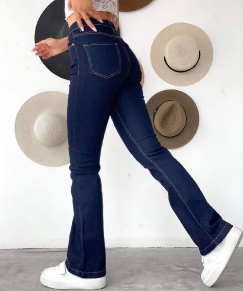  Pantalon jean patte d'éléphant 