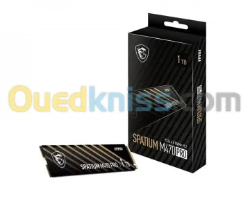  SSD NVME M,2 MSI SPATIUM M470 PRO 1000GB PCIE 4.0 (6000MB / 4500MB)