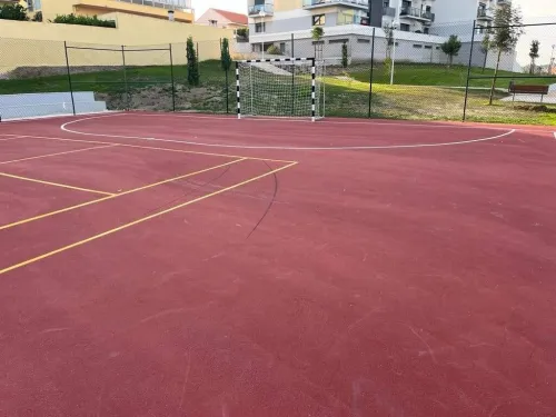Sol,en caoutchouc,air de jeux terrain en gomme,epdm,et acrylique 