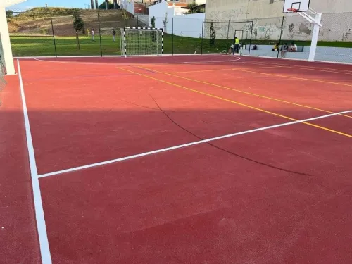 Sol,en caoutchouc,air de jeux terrain en gomme,epdm,et acrylique 