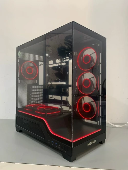 Boitier NEONIX - CRYSTAL NOIR 4 FAN ARGB HUB ARGB A