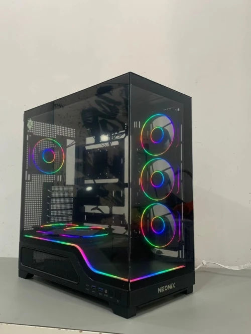 Boitier NEONIX - CRYSTAL NOIR 4 FAN ARGB HUB ARGB A