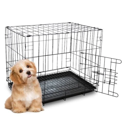 Cage et bac à litière et niche