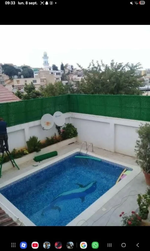 Installation de grillage synthétique gazon