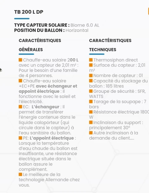 Chauffe eau solaire