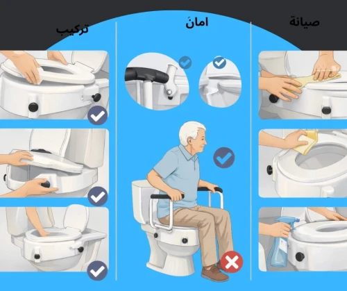 Rehausseur de toilettes avec accoudoirs