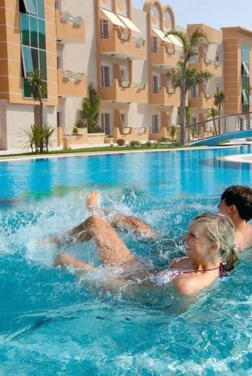 tunisie sousse residence les dune avec piscine petit budjet رحلات الى تونس سوسة باقامة الكثبان الرملية القنطاوي JUILLET AOUT