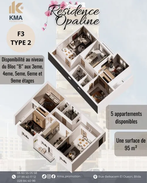 Vente Appartement F3 Blida Ouled yaich