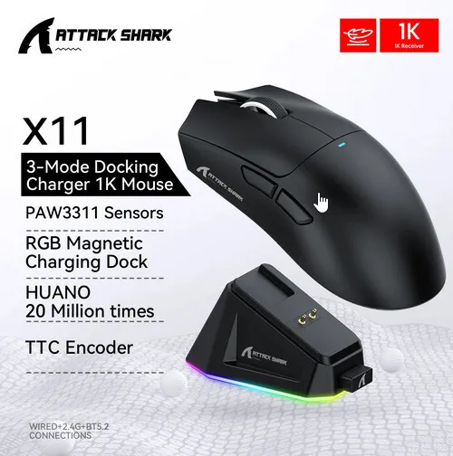 souris Gaming Attack shark sans fils