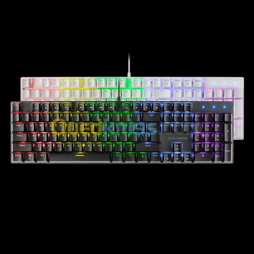 CLAVIER MARS GAMING MK422W RED SWITCH - WHITE/BLACK