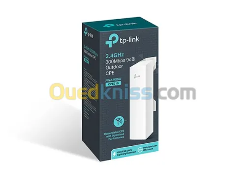 POINT D'ACCES EXTERIEUR TP-LINK CPE210 2.4GHz 300Mbps 9dBi