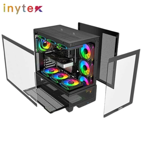 Boitier Nox Infinity Flowavec 7Pcs Fan M31-12cm ARGB + Controlleur 10