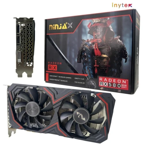 Carte Graphique NINJA Radeon RX 580 (2048SP) 8G GDDR5 256BIT (HDMI/DP/DVI)