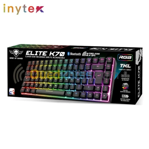 CLAVIER USB SPIRIT OF GAMER ELITE K70 Semi MEecanique Sans Fil BLUETOOTH