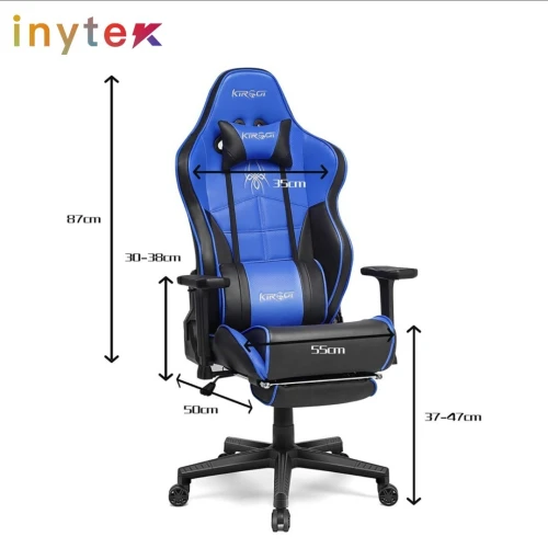CHAISE GAMING KIROGI 2076 BLEU / ROUGE