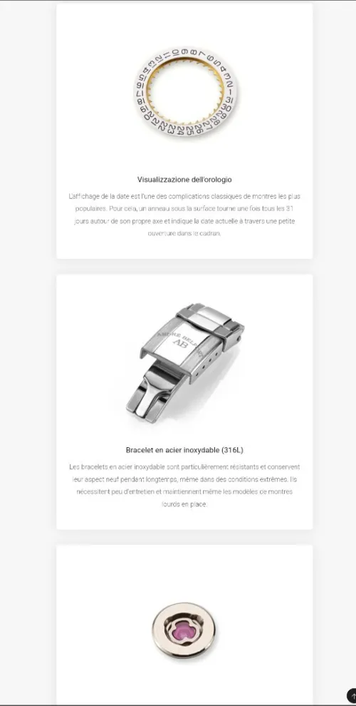 Montre Andre belfort perpétuel calendrier 