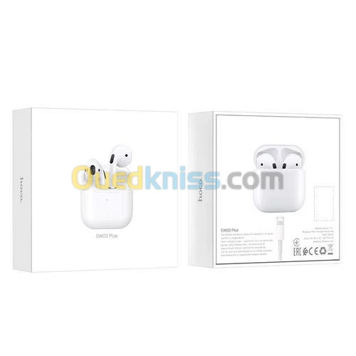 Hoco Ew03 PLUS Écouteurs Bluetooth Tws Basse stéréo sans fil - Blanc