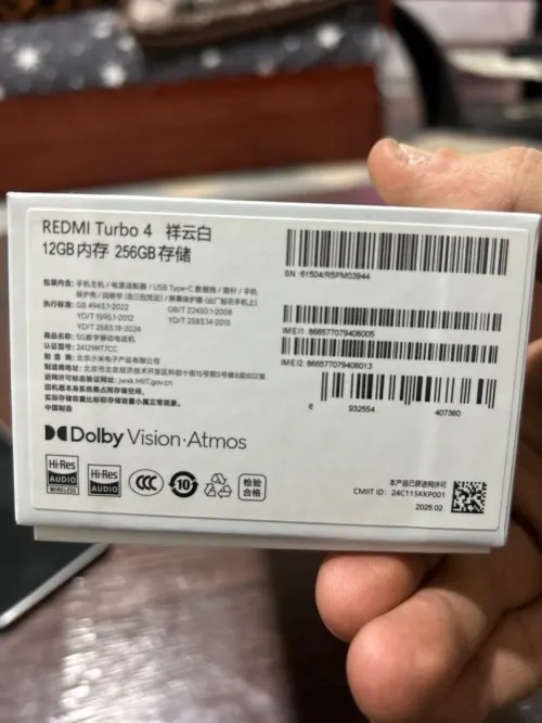 Xiaomi Redmi turbo 4. Laram 12 256 g