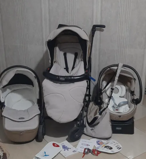 Pack trio poussette 3 en 1  ماركة ايطالية