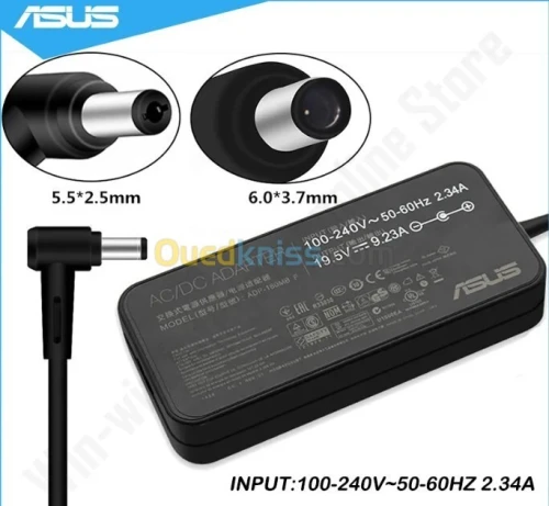 Chargeur original ASUS 19V 9.23A 180W pour PC portable