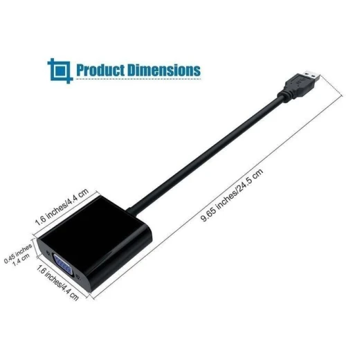 Adaptateur USB30 vers VGA femelle pour PC ecran projecteur
