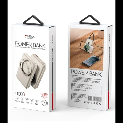 Power Bank Yesido YP60 Wireless Fast Charge 10000 mAh 15W Batterie Externe Mobile