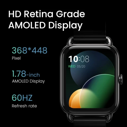 Montre Smart Haylou Watch RS4 Plus Bluetooth Sport Santé Autonomie Grand Ecran