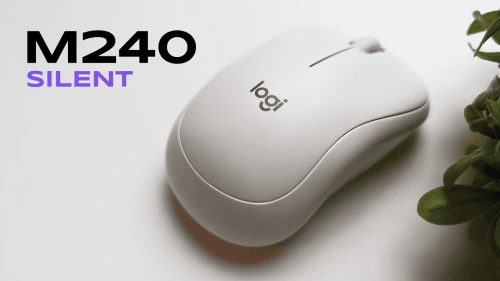 Souris Bluetooth Logitech M240 Silent Wireless 1000 DPI Ultra Silencieuse Sans Dongle Autonomie 18 Mois Design Compact PC Portable MacBook Windows