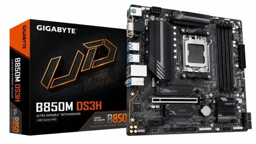 CARTE MERE B850M DS3H GIGABYTE AMD SOCKET AM5 AMD RYZEN 9000 8000 7000 SERIES DUAL DDR5 8200 OC EXPO