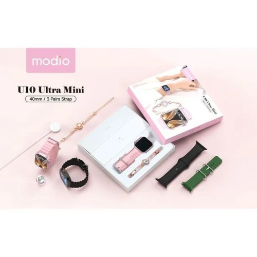 MONTRE MODIO U10 ULTRA MINI 40MM AVEC 3 BRACELETS SMART WATCH